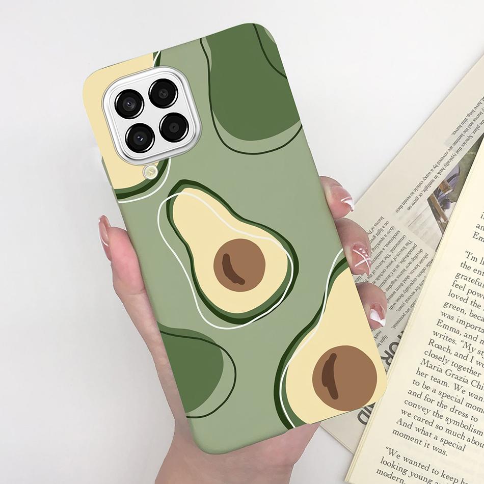 For Samsung Galaxy M33 5G Case Heart Cartoon Silicone Matte Shockproof Phone Cover For SamsungM33 GalaxyM33 M 33 Funda Shell TPU