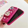 3D Bonito Engraçado Desenho Animado Chapéu Lotso Suporte Labubu Capa de Celular Para iPhone 17 16 15 14 13 12 11 Pro Max Capa de Silicone Macio
