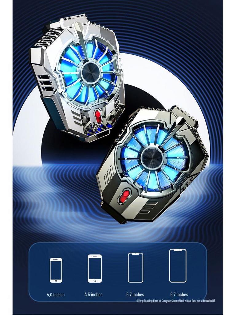 Desktop Semiconductor Dual-Core Mobile Phone Cooler Stand with Large Area Cooling and Fan