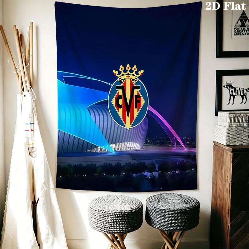 Villarreal CF Wall Hanging Printed Fabric Blanket Decorative Tapestries for Bedroom Living Room Home Decor