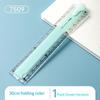 1Pcs Multifunctional Folding Ruler, 4 Colors Available, Clear Scale, Portable For Geometry Drawing & Measuring At School Home