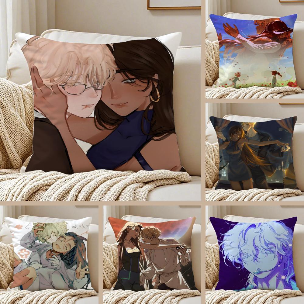 Futuristic Musical Korean Anime AAlien Stage Cushion Cover Pillowcase Antidustmite living Room Sofa Decor Cushion Room