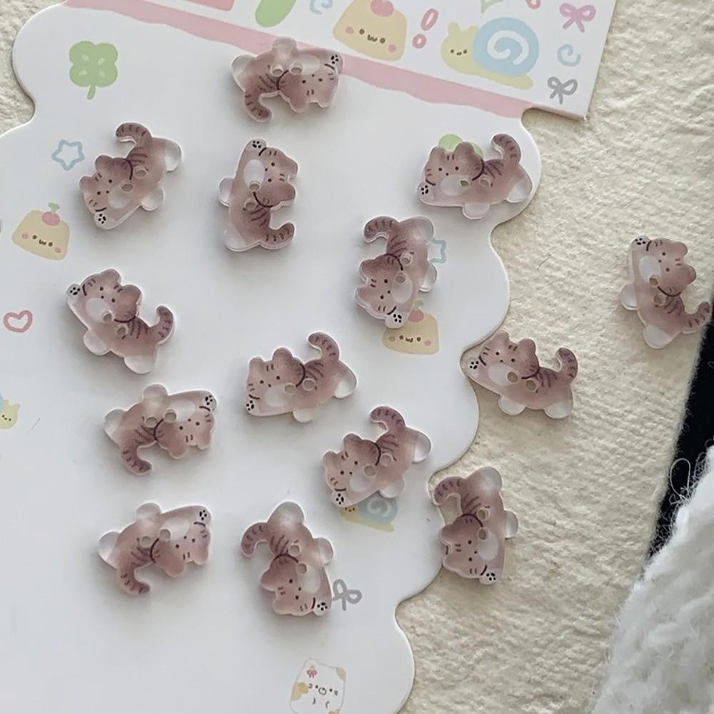 30pcs Creative Kitty Buttons Resin Ginger Cat Buttons Tuxedo Cat Tabby Cat Buttons  Clothing Coat