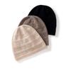 % Cashmere hat women's autumn and winter warm hollowed out big head circumference showing face small confinement bag head wool knitted hat