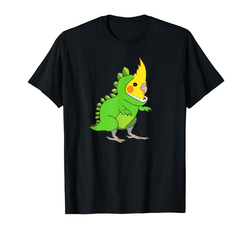 Tricou drăguț cu dinozaur Cockatiel și Barb Meme Parrot