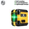 High-Precision 2-Line Laser Level: Portable, Automatic, Strong Light Outdoor Instrument