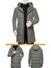 Pierre Cardin Men's Mid-Length Goose Down Jacket with Detachable Hood - Winter Business Casual Thick Outerwear
