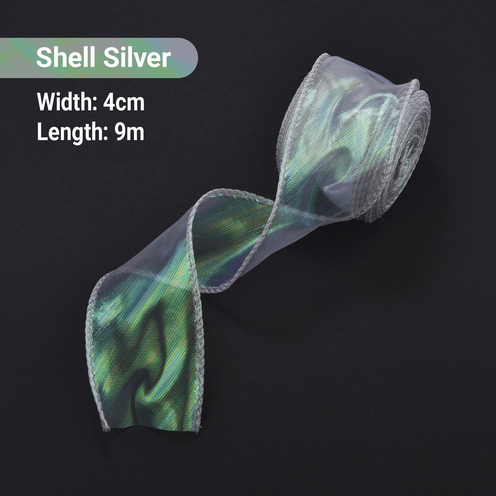 Fishtail Yarn Silk Organza Ribbon 4CM Flower Baking Gift Packaging Apparel Craft Supplies DIY Sewing Fabric Clothing Accessories