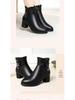 Women's Mid-Calf Winter Fleece-Lined Soft Leather Non-Slip Boots