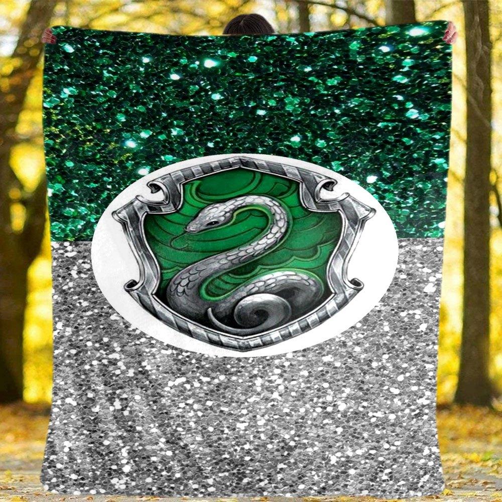 Slytherin House Snake Outdoor Blanket Soft Cozy And Lightweight For All Seasons Perfect For Travel Camping Picnics Sofa Office Bed Living Room And
