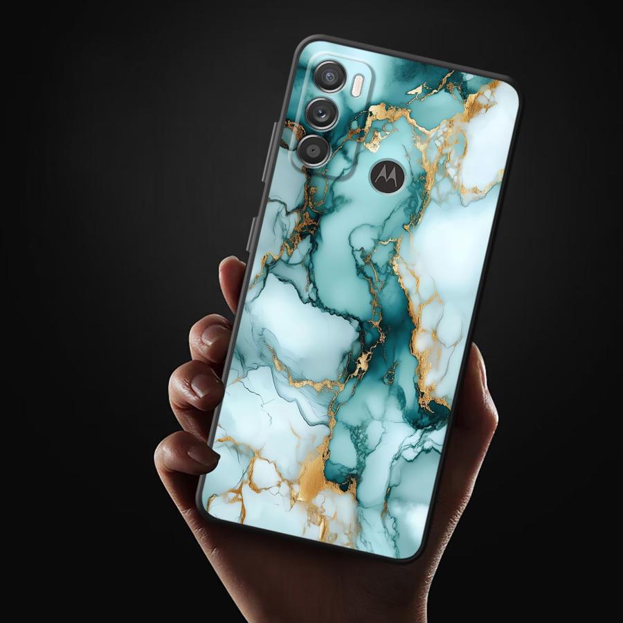 Case for Motorola Moto G52 G53 G30 G22 Edge40 G32 G51 G73 G60s G50 Edge 20 Pro 30 Lite G71 Phone Cover Colored Marble