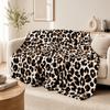 1pc Yellow Leopard Print Cute Fleece Blanket Soft Comfortable Fluffy Throw Lightweight Aesthetic Home Decor for Room Decoration Sofa, Travel Bed Blank