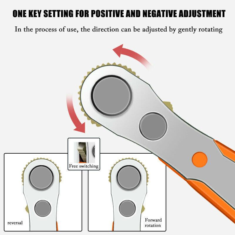 Ratchet Screwdriver Ratchet Spanner Super Low Profile Right Angled Offset Tool Home Tools Gadgets GZW
