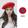 Große Größe 60 cm Wollbarett Wintermützen für Damen Warm halten Mode Malerhut Damen Einfarbige Boina Lässige Beanie Große Größe