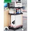 Multi-layer Mobile Storage Rack with Brakes for Office/Home