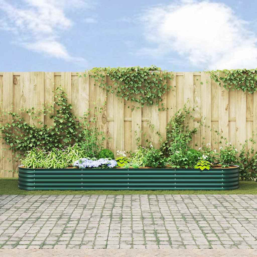 Raised Bed Green 400 X 80 X 44 Cm Steel