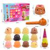Kids Ice Cream Stacking Toy Educational Pretend Play Food Puzzle Simulated Food Stack Up Play Interactive Early Learning Toy