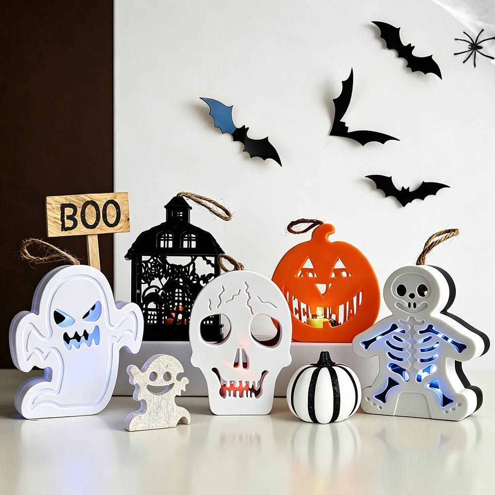 Halloween Skull Candle Lantern: Colorful Flashing Pumpkin Ghost Decoration