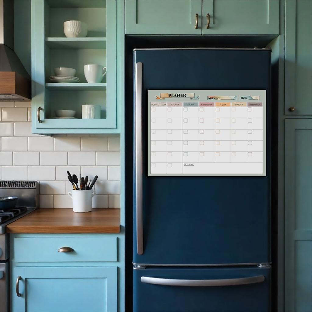 Kalendarz Magnetyczny Planer na lodówkę tygodniowy Tablica + Notes Pisak