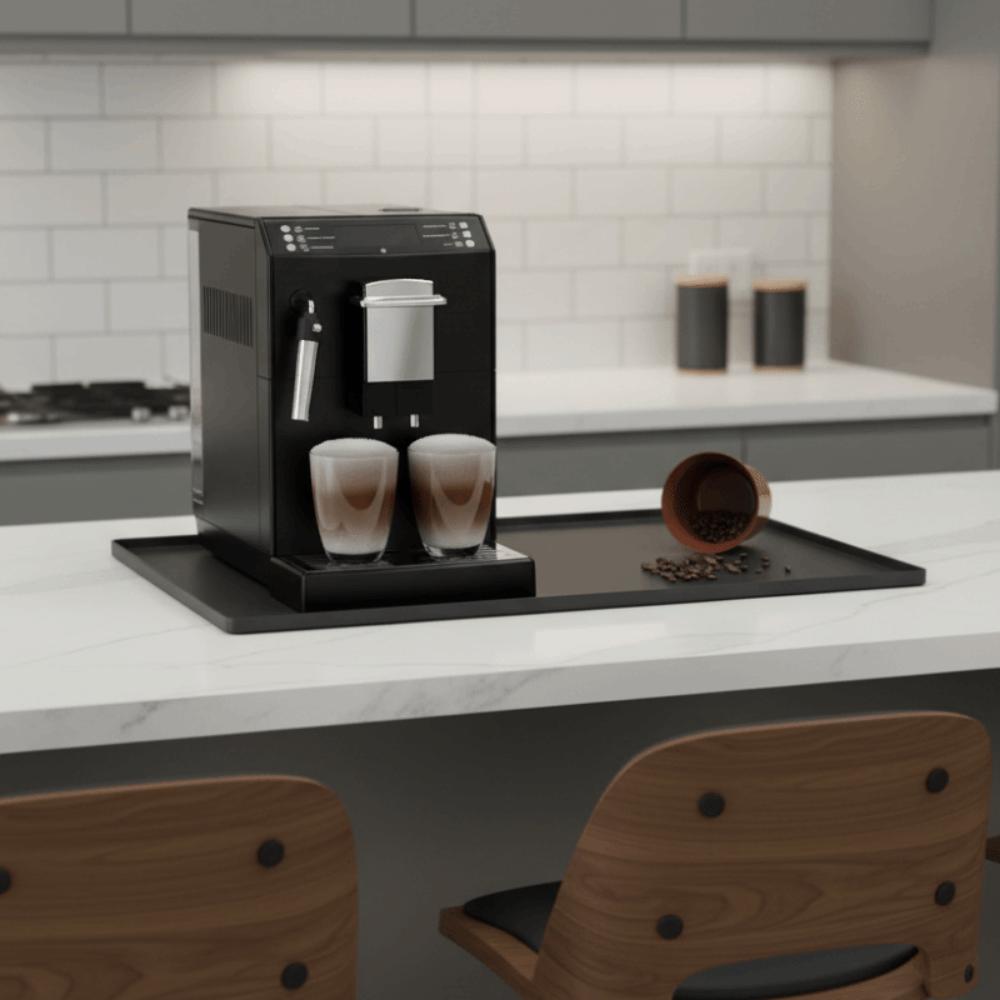 2 In 1 Silicone Coffee Machine Mat Non-Slip Bar Mat Household Countertop Protector Mat  Kitchen