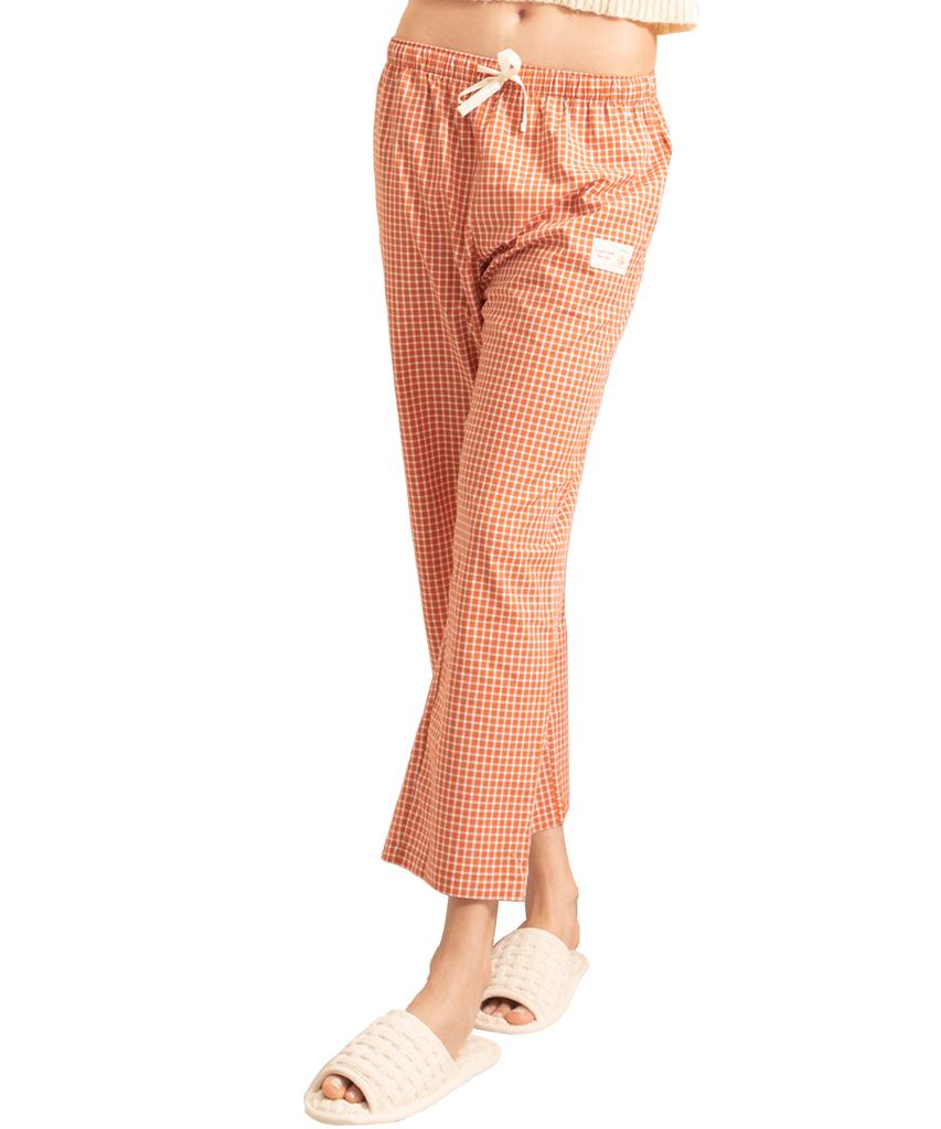 Eeogil Women'S Plaid Pajamas Crooked Pants Homewear