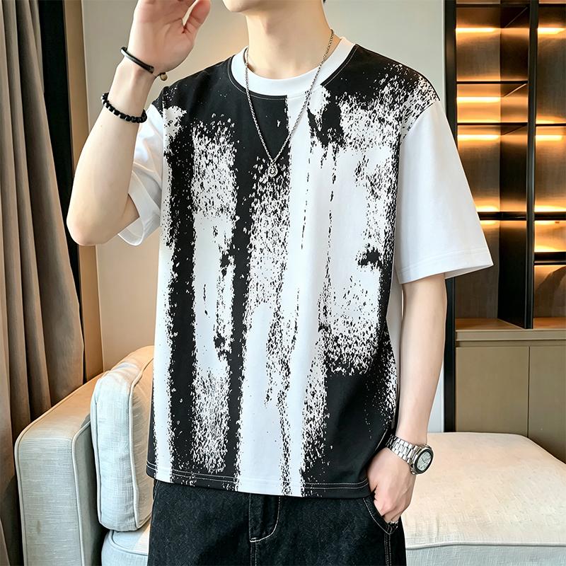 Short-sleeved T-shirt, Round Neck, Half-sleeved Bottoming Shirt, Plus Size Men's Top