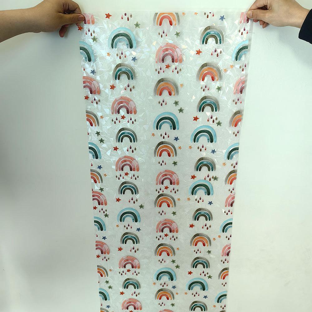 Window Covering Privacy Film Static Cling Glass Stickers Non-Adhesive Static Stained for Home Heat Control