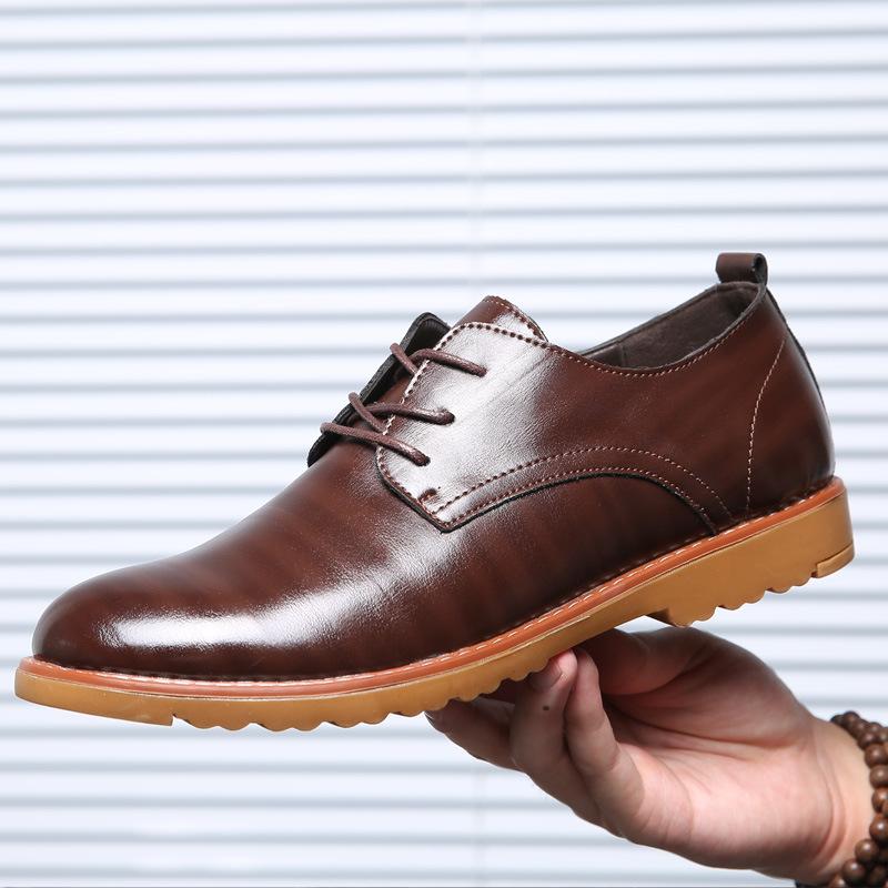 Plus velikost 48 kožené boty pro volný čas pro muže Luxusní značkové tenisky Vysoce kvalitní neformální kožené boty pro podnikání Pánské Oxfords