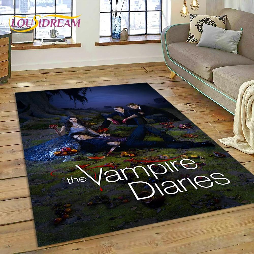 3D Latest The Vampire Diaries Damon Salvatore Rug Carpet for Living Room Bedroom Home Decor,Non-slip Decoration for Sofa Doormat