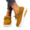 New Spring and Autumn New Thick-soled Front Lace-up Slope Heel Casual Single Shoes Women