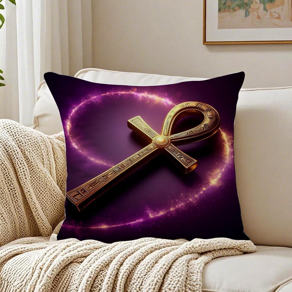 Antikes heiliges ägyptisches Symbol AAnkh Kissenbezug Staubmilbenfrei Wohnzimmer Sofa Dekor Kissen Zimmer