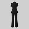 Women's Short-Sleeve Summer Professional Suit Set