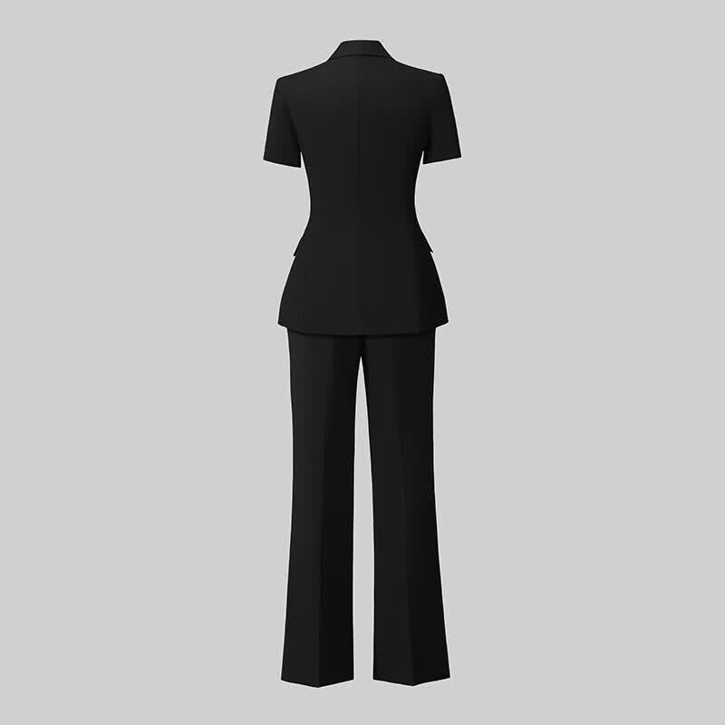 Women's Short-Sleeve Summer Professional Suit Set