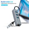 USB C HUB 1000Mbps 3 Ports USB 3.0 Type C HUB USB To Rj45 Gigabit Ethernet Adapter Docking Station for MacBook Laptop Computer