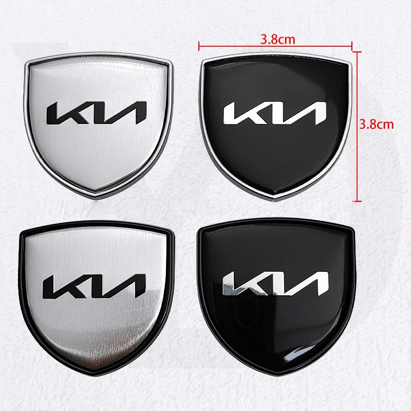Metal Car Body Side Label Emblem Sticker for Kia Sportage Rio Picanto Sorento Soul Cerato Venga Forte K9 Exterior Accessory Lqrd40