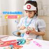 Cute Stone Wooden Doctor Play Set with Nurse Storage and Educational Toy for Birthday Preschool Gift Set, 44-Piece Uniform, Hat, Case, Tools, Kids,