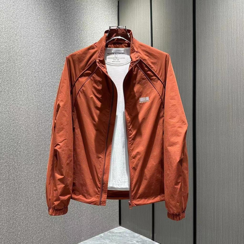 Spring and Autumn Casual Men's Stand-Up Collar Outdoor Jacket Versatile Breathable Slim-fit Thin Jacket