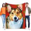 Cozy Corgi Throw Blanket Soft Plush Pet Design Super Warm Fleece Sofa Bed Gift for Dog Lovers, Perfect for Home Decoration and W