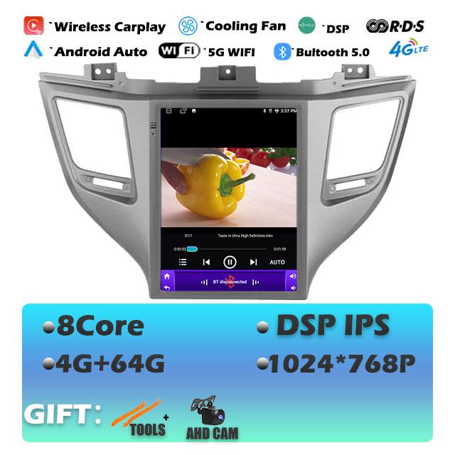 9.7'' For Hyundai Tucson 3 2015-2018 Carplay Android 14 Car Radio Multimedia Video Player Navigaion Head Unit Stereo Audio