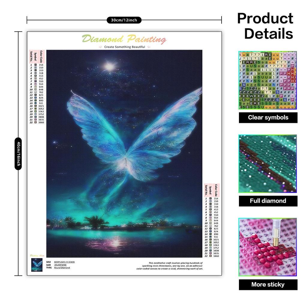 Diamond Painting Landscape Aurora Complete Kit Mosaic DIY Full Embroidery Creative Wall Decor 30x40cm/12x16inch
