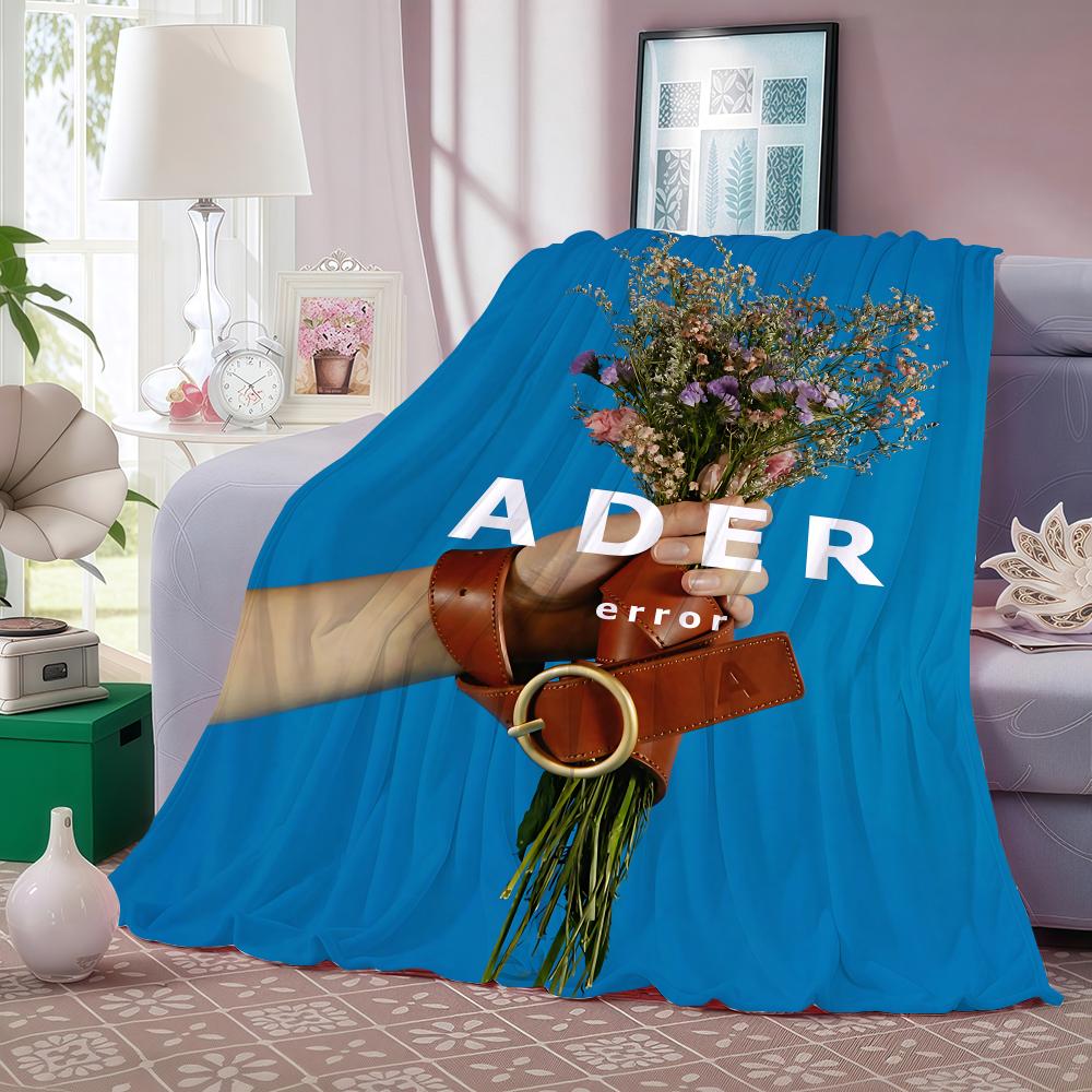 Fashion A-ADER ERROR Throw Lightweight 240g Flannel Blanket Soft Skin-friendly for Summer Cooling