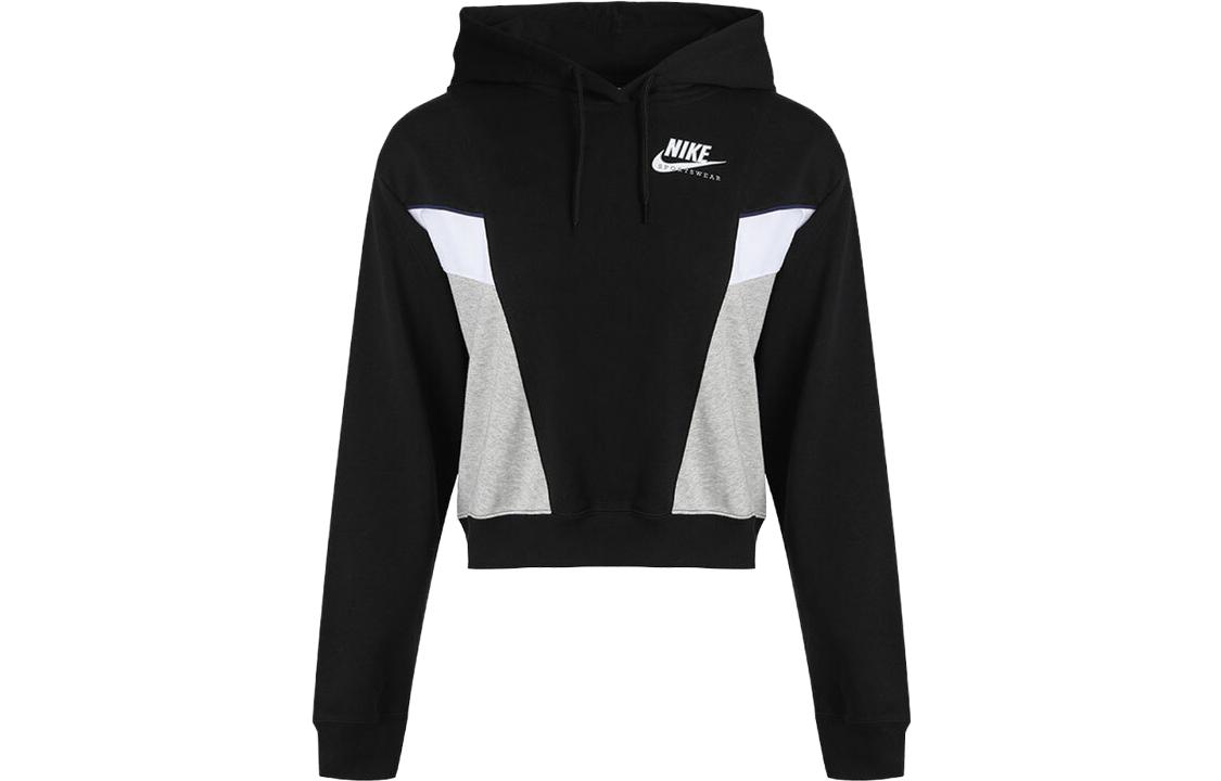 

Nike Sweatshirts Women s Black White Hooded Moderate Regular CZ8605-010 S