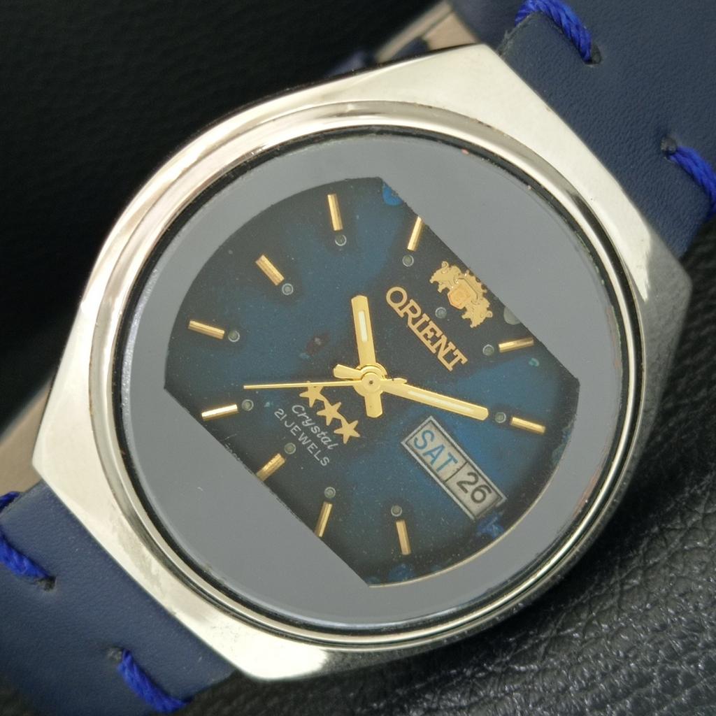 

АВТОМАТИЧЕСКИЕ 46943 ВИНТАЖНЫЕ ORIENT CRYSTAL ЯПОНИЯ МУЖСКИЕ ОРИГИНАЛЬНЫЕ ЧАСЫ С ЦИФЕРБЛАТОМ a704947-1