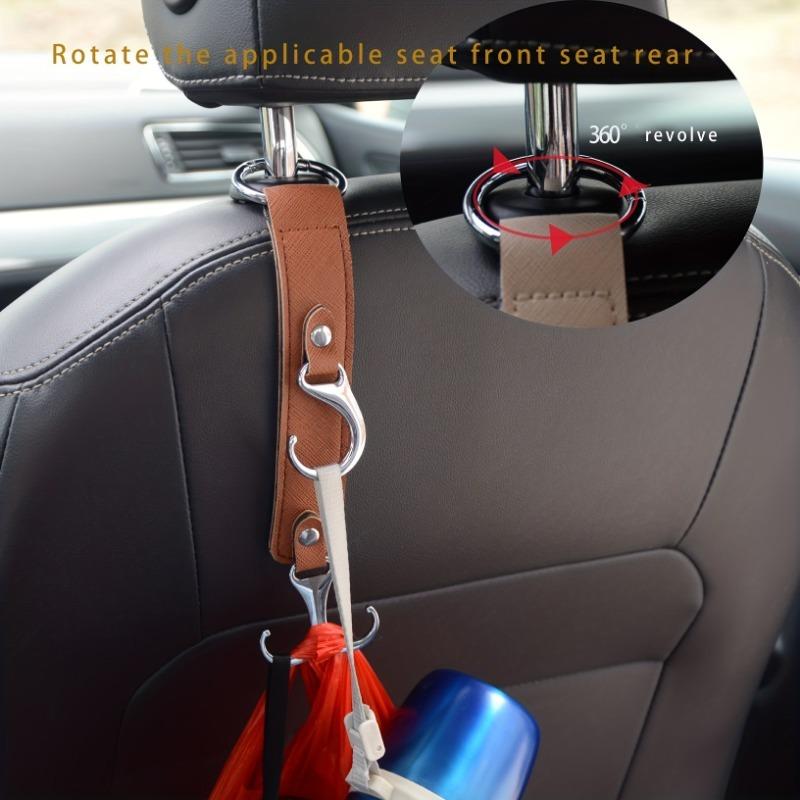 3 in 1 Leder Auto Geldbörse Halter Fahrzeug Sitz Kopfstütze Kleiderbügel Haken Auto Zubehör Innen