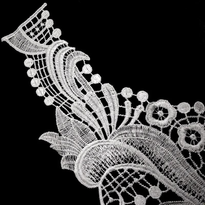 Dameskleding DIY Naaiaccessoires Mooie Witte Kant Kraag Mesh Stof Bloemen Borduurwerk Kraag