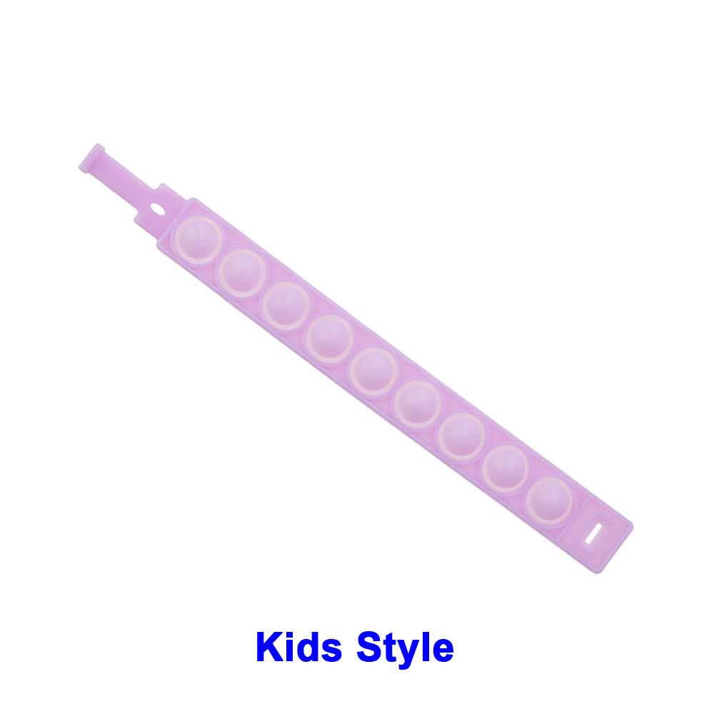 Mondo Silicone 1pz Stili Corti Pops Bolle Braccialetto Decompressione Giocattolo Sollievo Stress Colorato Braccialetto Silicone Adulti Bambini Giocattoli