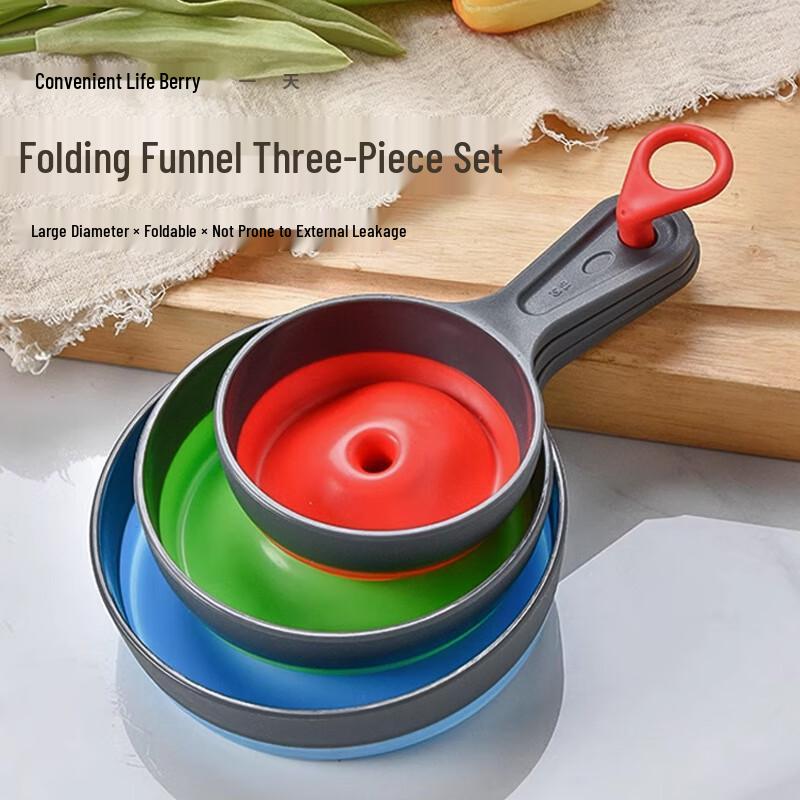 

Jiwanggu Silicone Folding Funnel 3-Piece Set - Pack of 3