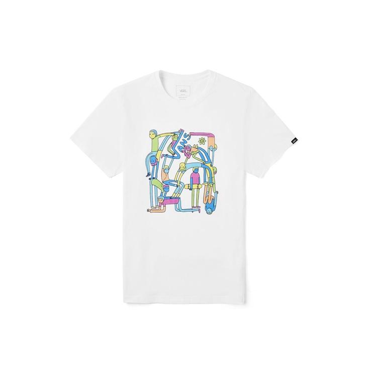 Vans OTW LICKPALIK Cartoon Printing Short Sleeve Couple Style White Men s VN0A4RAVWHT S