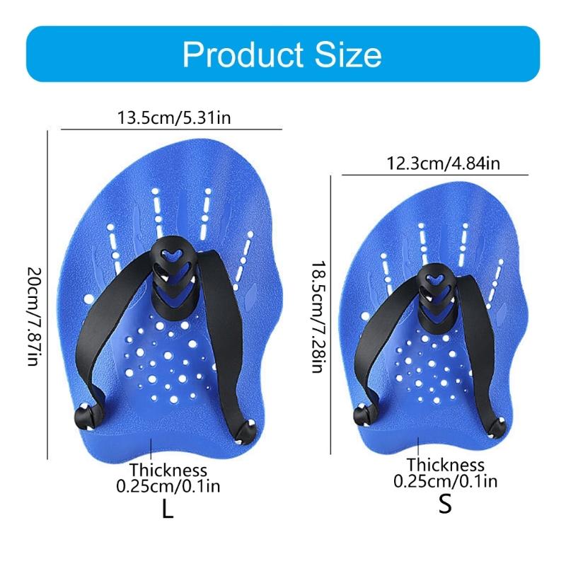 2pcs Swimmer Silicones Hand Paddles Webbed Swim Gloves Manacle Flippers for Underwater Maneuverability