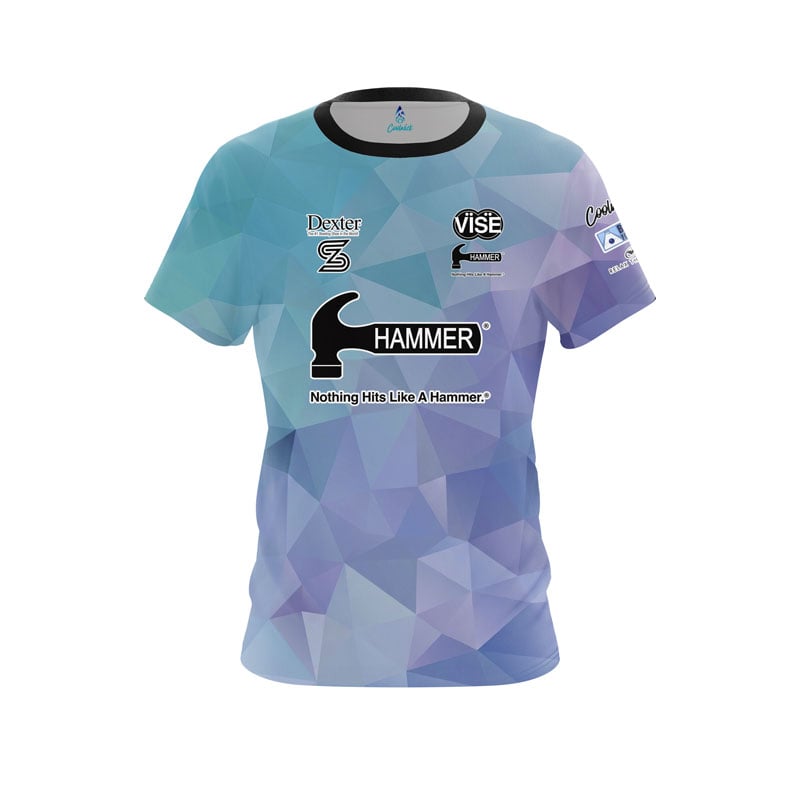 Neues Herren Hammer Eiswaffel-Kegel-Split-Print Bowling-Trikot Kurzarm Performance Sport-T-Shirt Fan Lässige Streetwear Oberteile